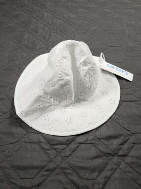 Carter's White Eyelet Sun Hat for Kids